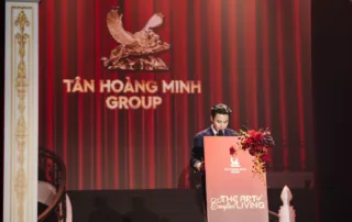 Ông Đỗ Hoàng Minh, Phó chủ tịch Tập đoàn Tân Hoàng Minh phát biểu tại sự kiện